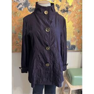 Dorman Purple Artsy Crinkled Lagenlook Jacket M